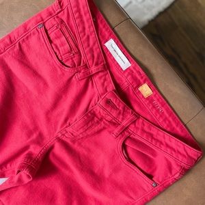 Anthropologie Pilcro Straight Jeans, Size 31, Red